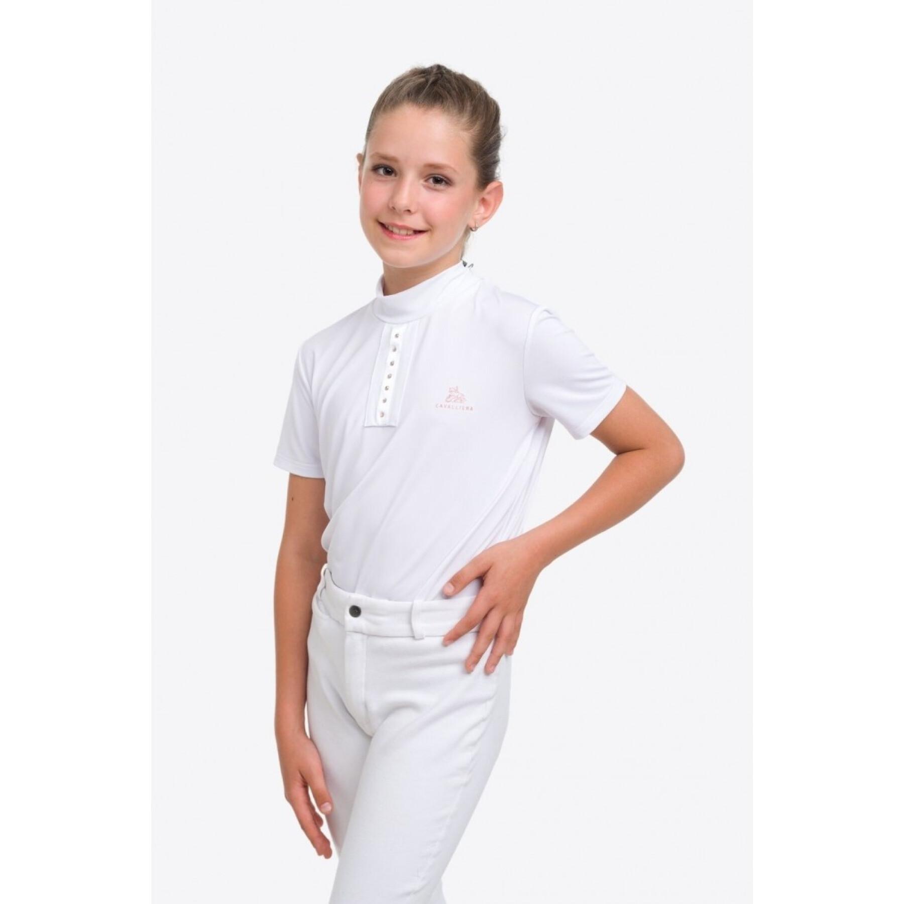 Camisa pólo de competição para raparigas Cavalliera Ilove Crystal