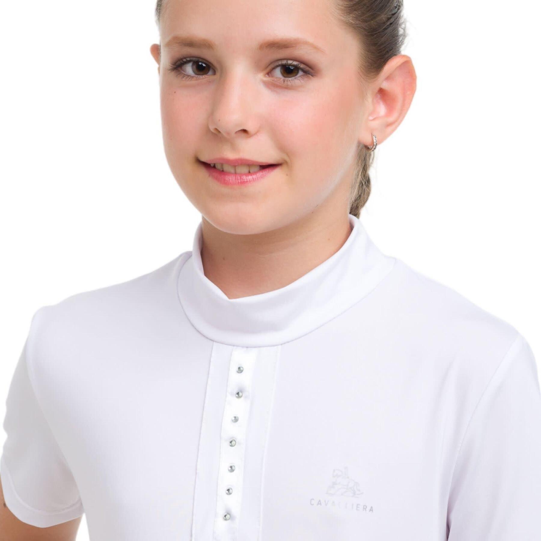 Camisa pólo de competição para raparigas Cavalliera Ilove Crystal