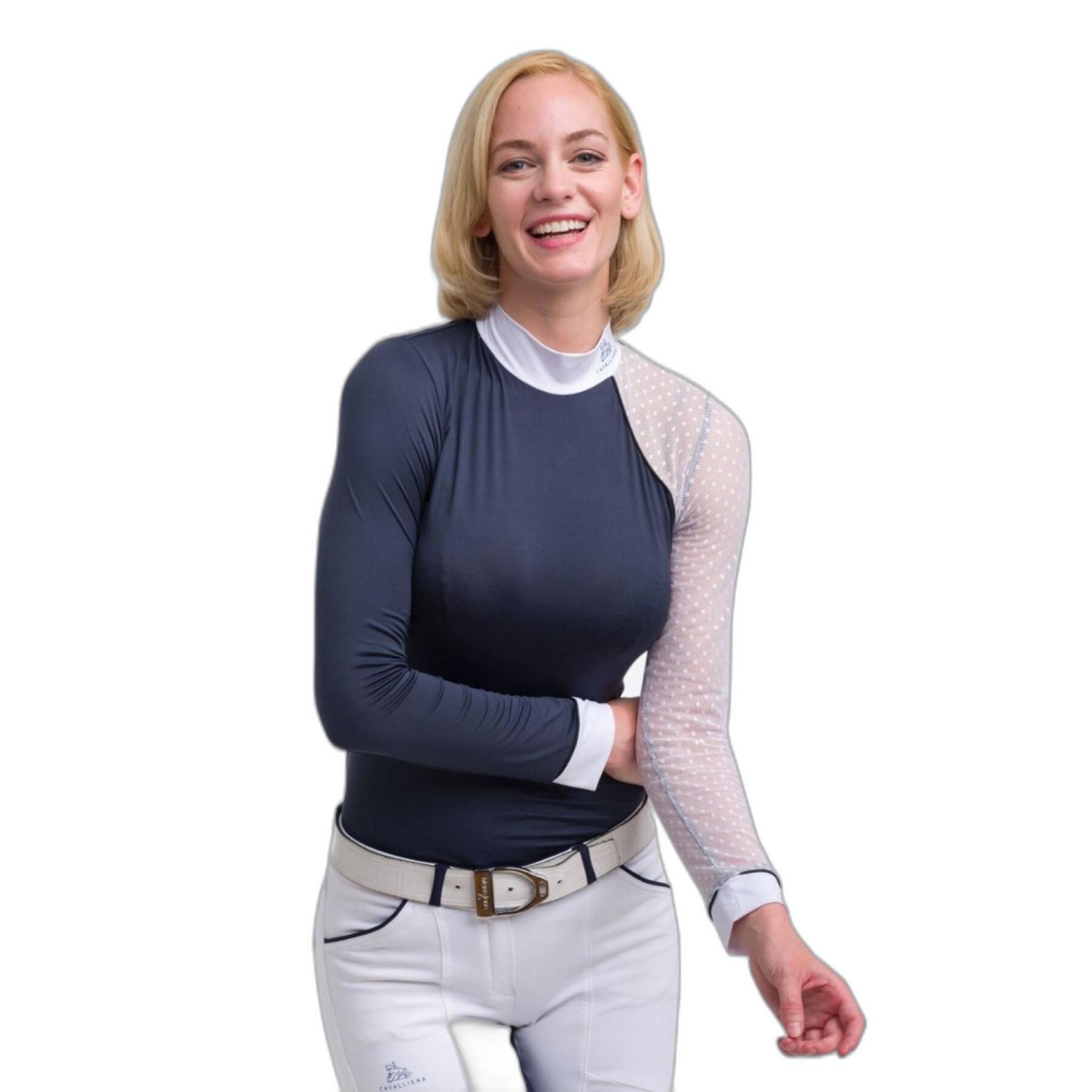 Camisa pólo de manga comprida para senhoras Cavalliera Modern