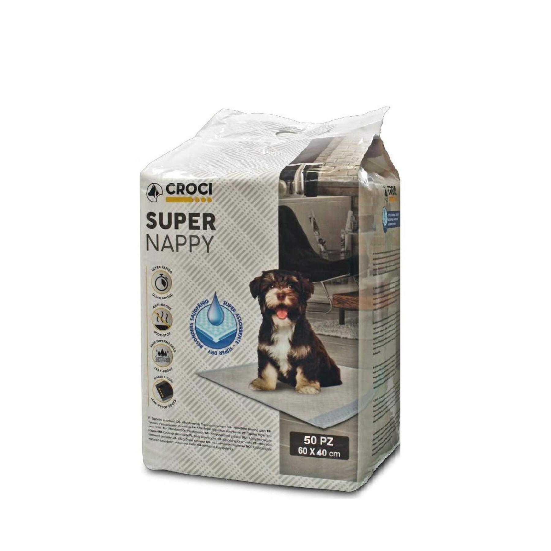 Toalha de higiene para cães Croci Canifrance Super Nappy (x50)