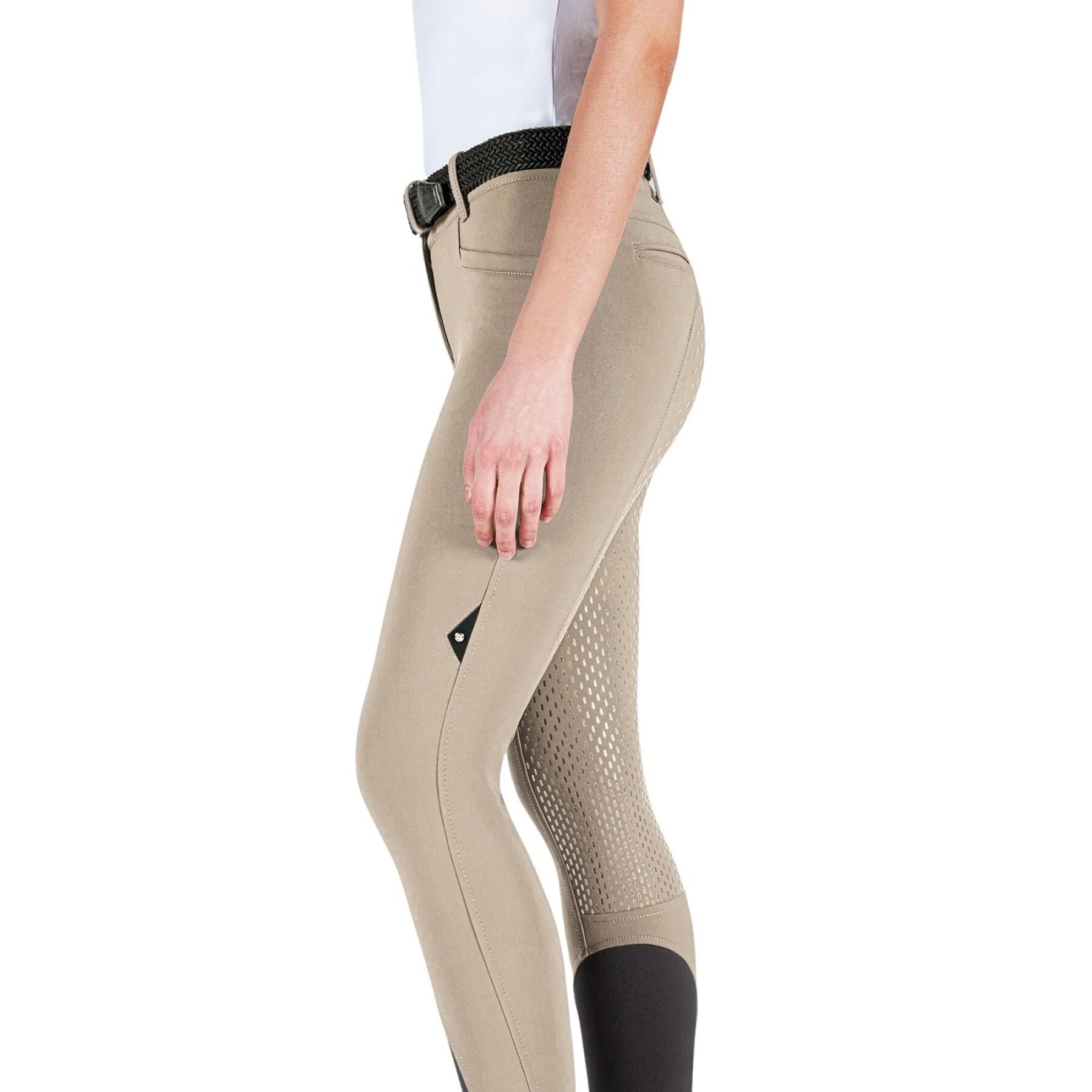 Calças de equitação femininas de cintura alta Equiline Full Grip Adellek