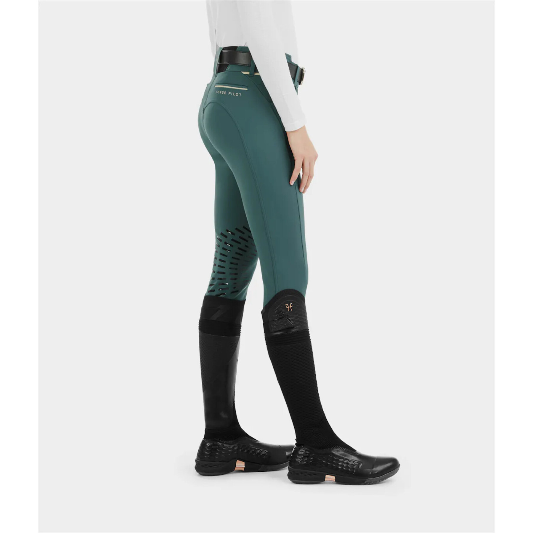 Calças femininas de aperto médio para equitação Horse Pilot X-Design