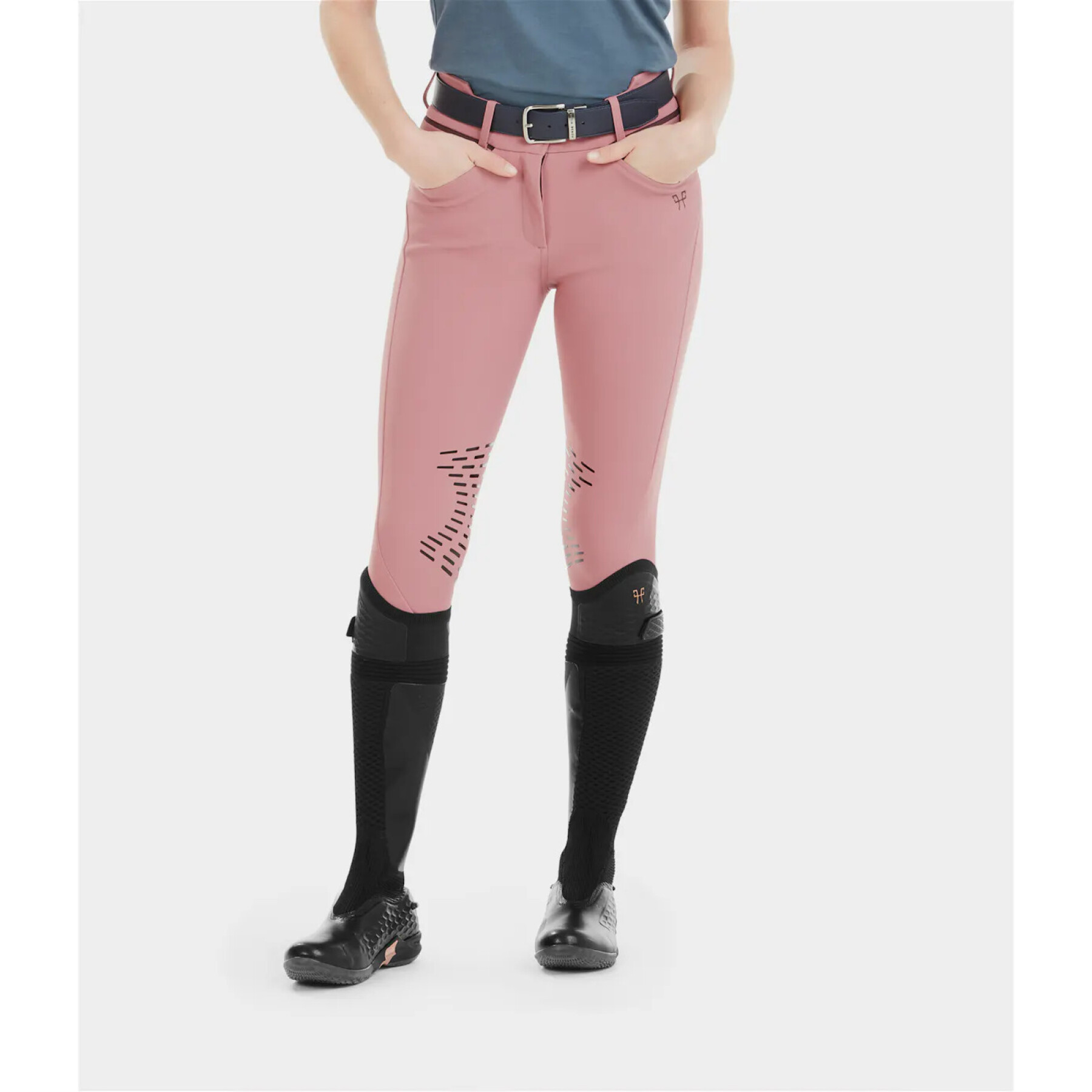 Calças femininas de aperto médio para equitação Horse Pilot X-Design
