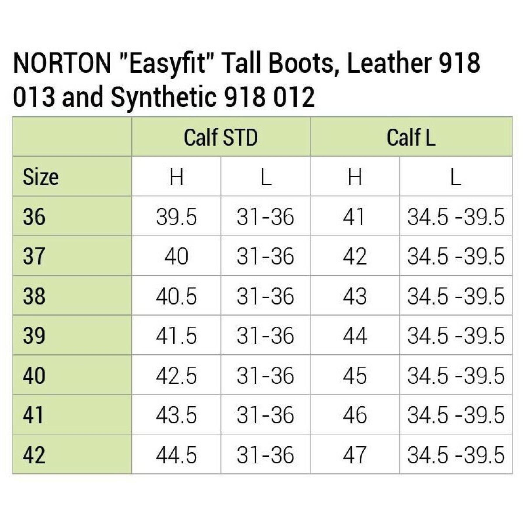 Botas de equitação sintéticas femininas Norton Easyfit