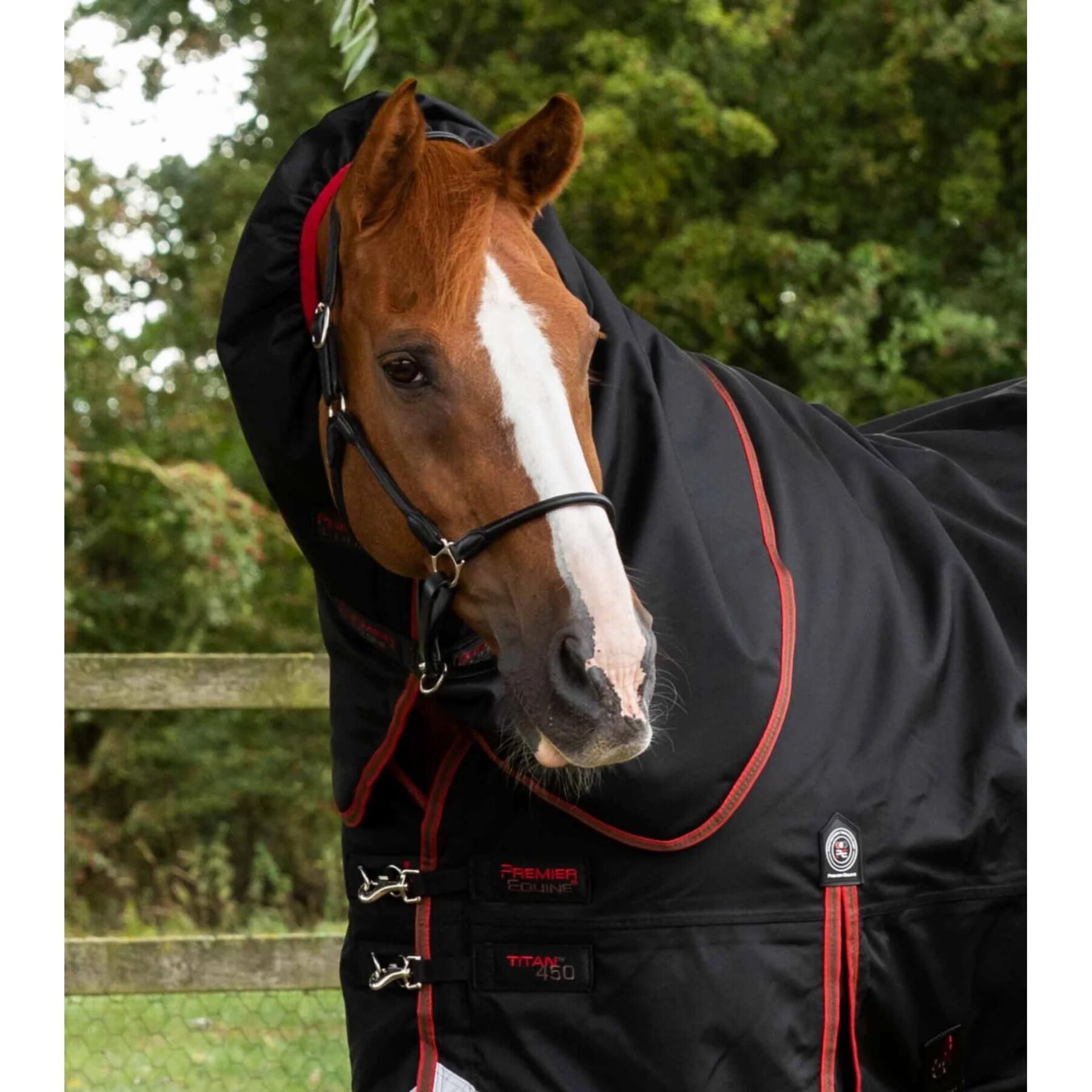 Manta para cavalo ao ar livre com cobertura de pescoço Premier Equine Titan 450 g