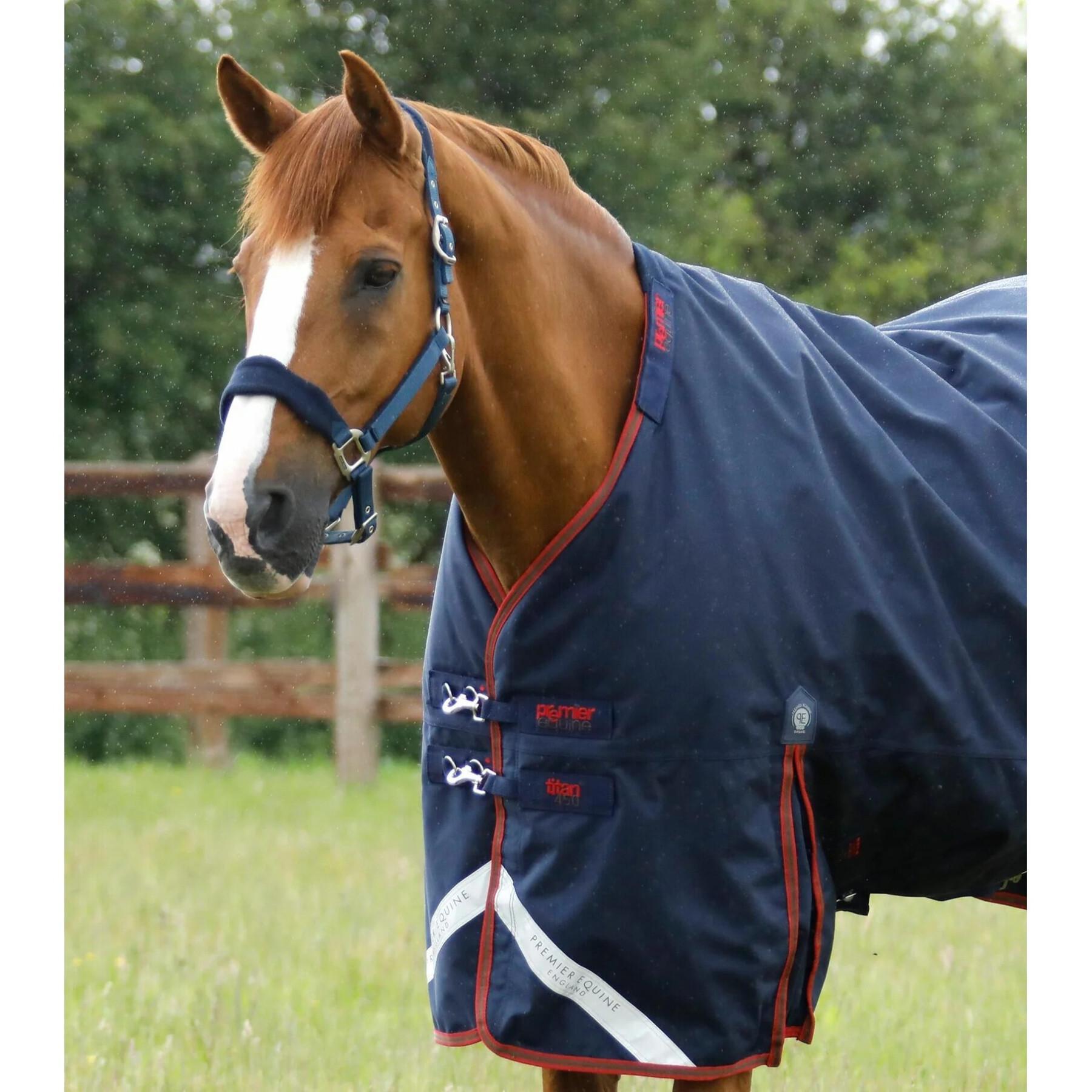 Manta para cavalo ao ar livre com cobertura de pescoço Premier Equine Titan 450 g