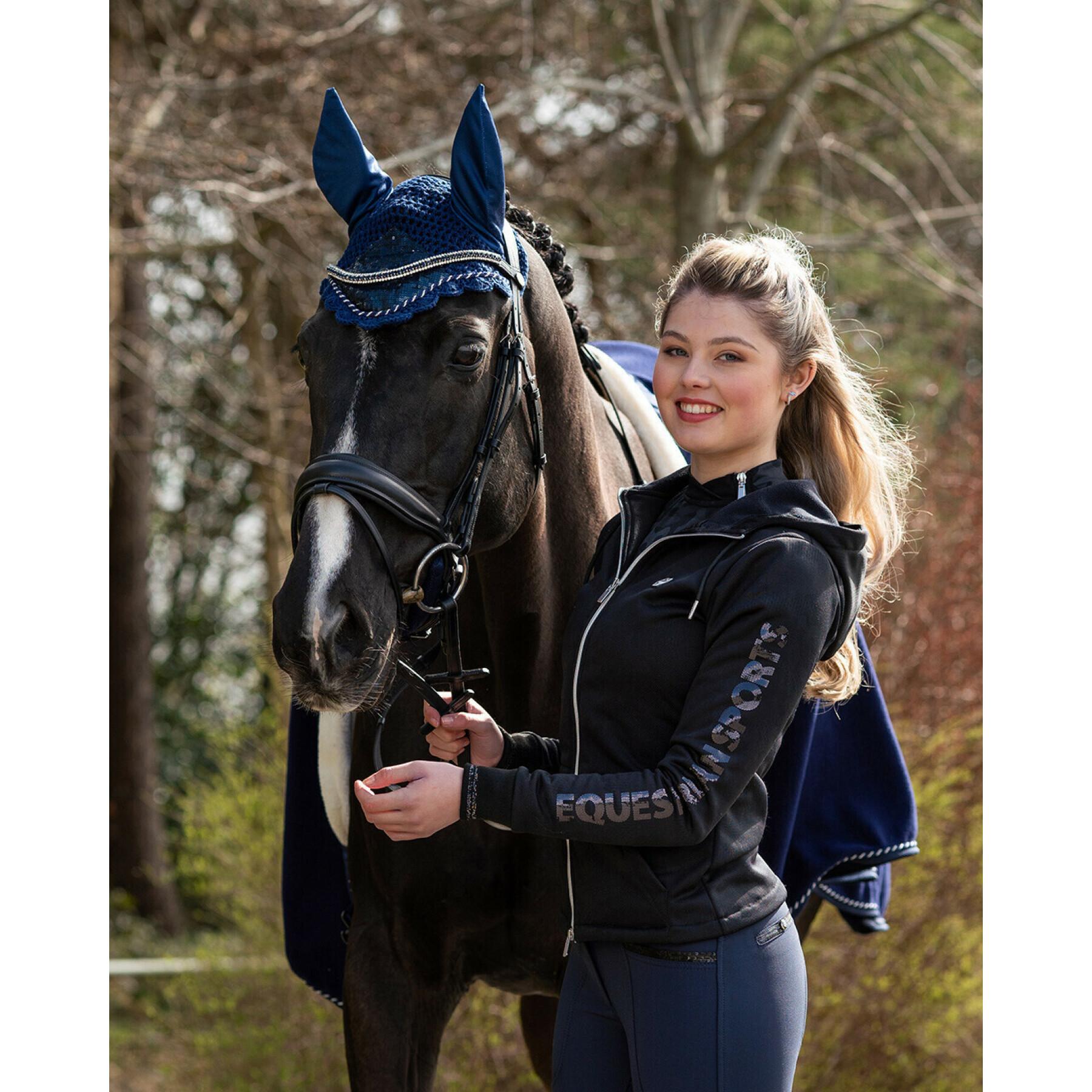 Camisola de equitação feminina QHP Vieve