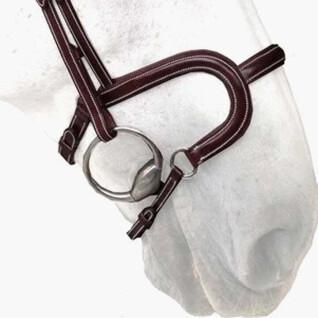 Banda nasal plana de cavalo de couro Silver Crown H Classique