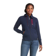 Sweatshirt com fecho de correr para mulher Ariat Team Logo