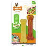 Conjunto de 2 brinquedos para cães Nylabone Moderate Small Dog - Hot Dog / Vanilla Ice Cream XS